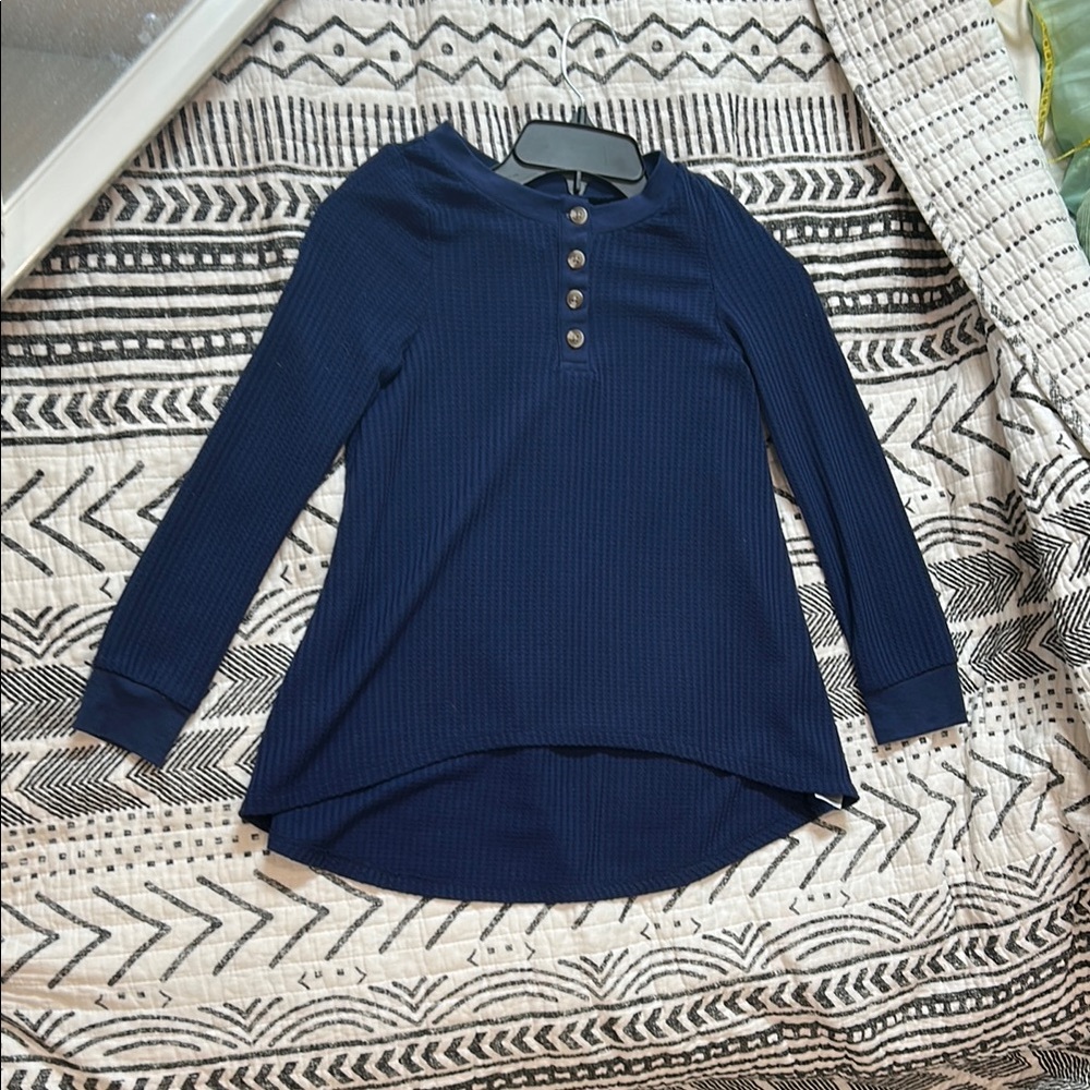 FabKids Navy Textured Top